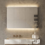 Design badkamer spiegel met ambient verlichting en verwarming 100x60 cm