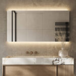 Design badkamer spiegel met ambient verlichting en verwarming 140x60 cm
