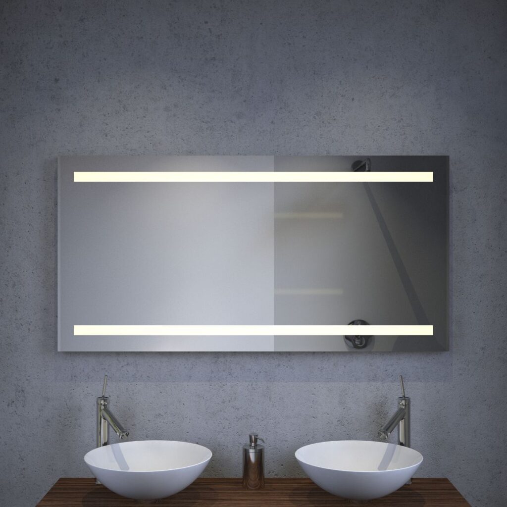 Badkamer LED spiegel met verwarming en sensor 120x60 cm Designspiegels