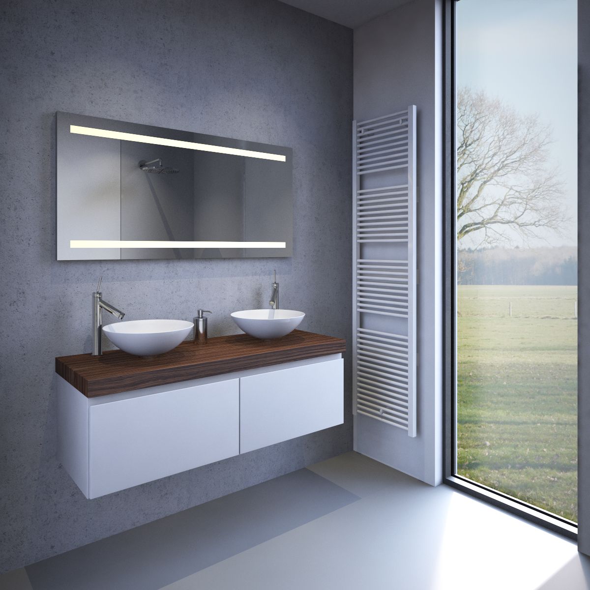Schitterend Verlichte Badkamer Spiegels