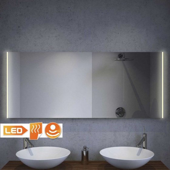 Nieuw model! LED spiegel met handige spiegelverwarming en dim ... Nieuw model! LED spiegel met handige spiegelverwarming en dim ...