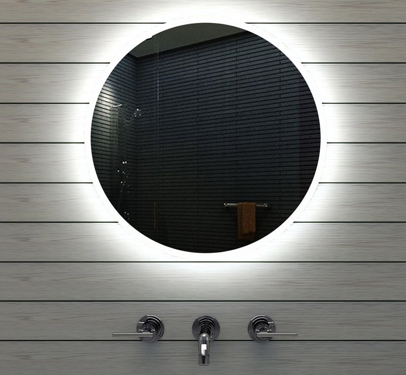 Ronde design badkamerspiegel met verlichting 60 cm Ronde design badkamerspiegel met verlichting 60 cm