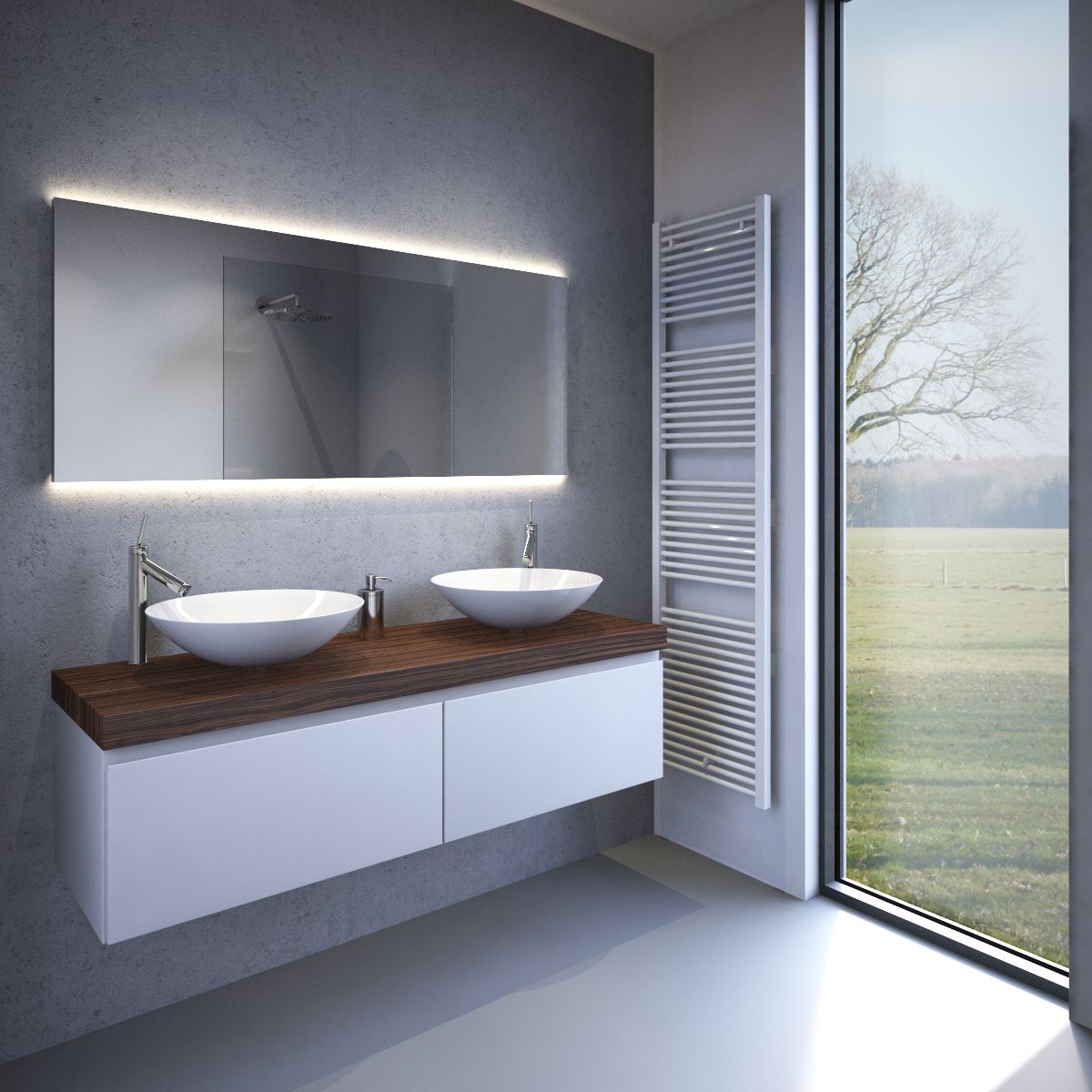 Verlicht Je Badkamer Met Ronde Spiegel