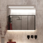Populair model badkamerspiegel met dimbare verlichting en verwarming