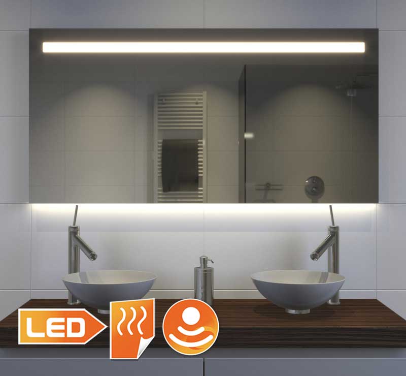 Design badkamer spiegel met hi-power LED verlichting verwarming en ... Design badkamer spiegel met hi-power LED verlichting verwarming en ...