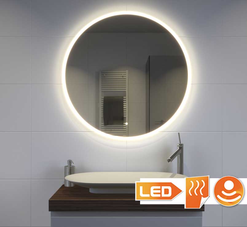 Wonderbaarlijk Ronde badkamerspiegel met LED verlichting, verwarming, touch DK-39