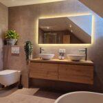 Badkamer spiegel op 120x60 cm tegel