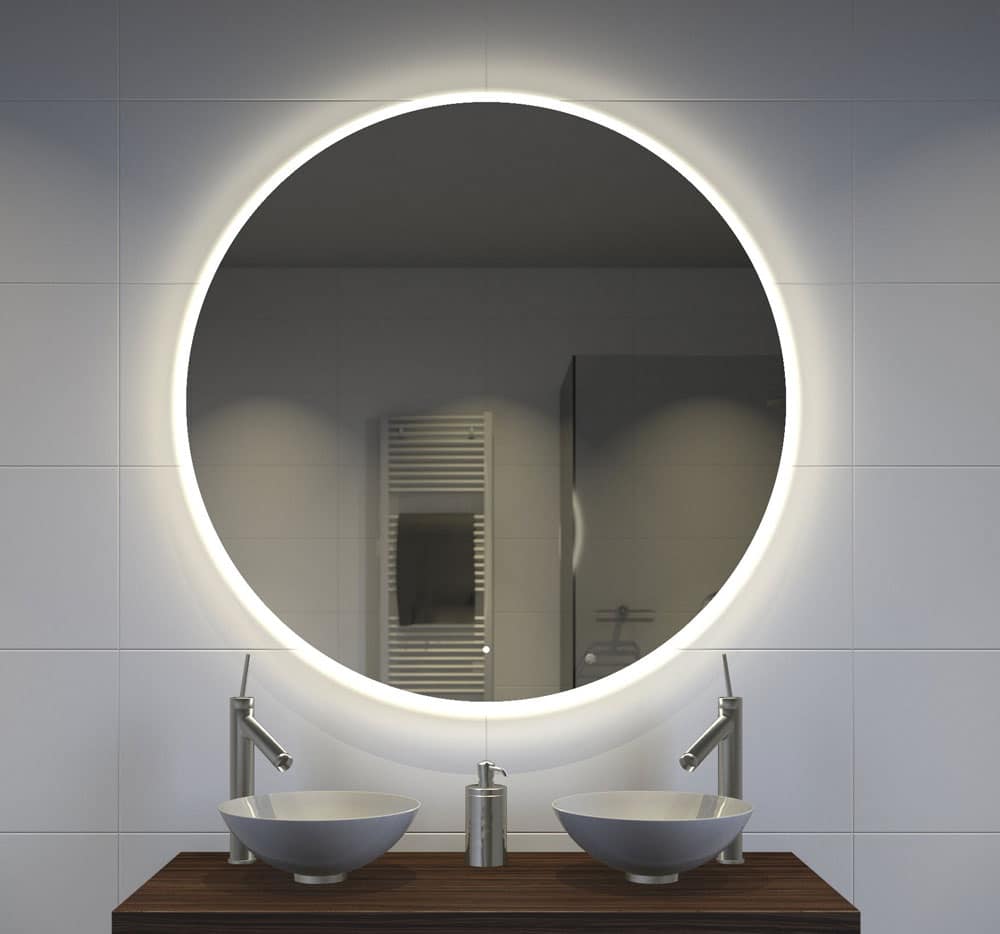 Beste Ronde badkamerspiegel met LED verlichting, verwarming, touch HQ-25