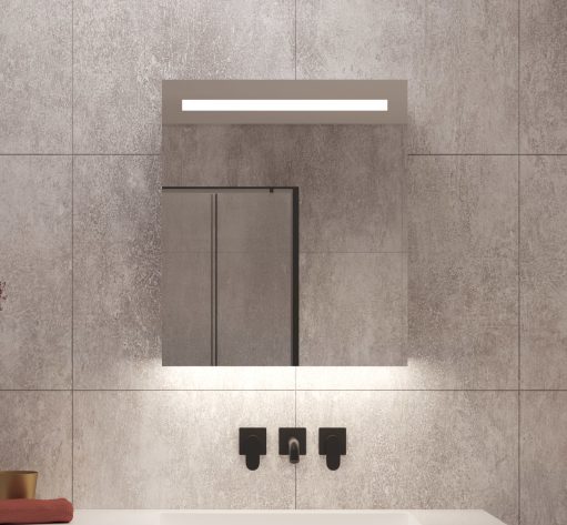 Deze luxe badkamer spiegelkast is 60 cm breed en 70 cm hoog
