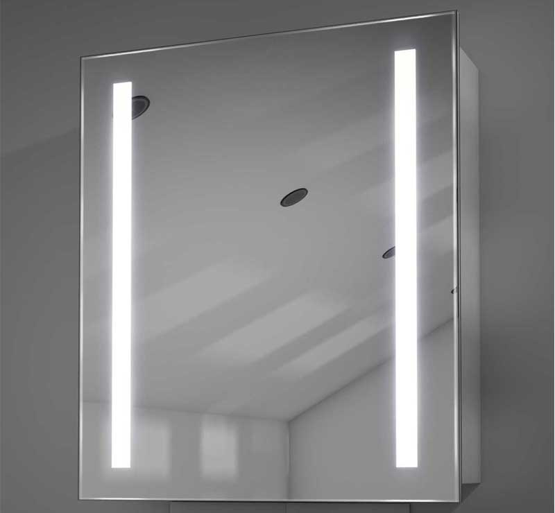 Onwijs Aluminium badkamer spiegelkast met LED verlichting, verwarming LB-46