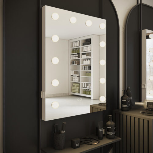 Deze visagie make-up spiegel is ideaal voor professioneel gebruik dankzij de vele functies en de lange levensduur van de LED lampen