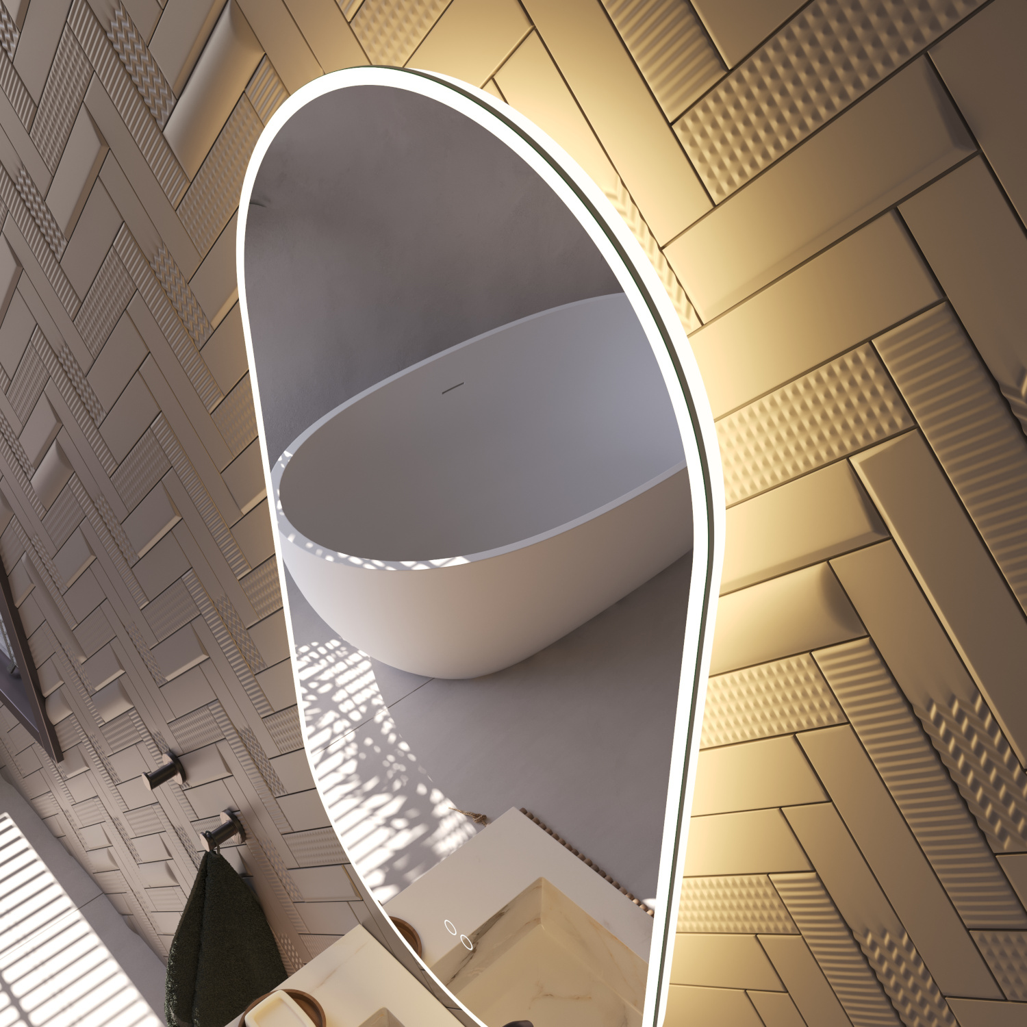 De LED verlichting zit netjes verborgen achter een licht doorlatend profiel. Hierdoor zijn de LED punten niet zichtbaar en wordt de LED strip tevens beschermd tegen de invloed van vocht en stof