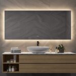 180 cm brede badkamerspiegel met rondom LED verlichting