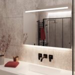 De spiegel is gebouwd op een luxe en strak afgewerkt aluminium achterframe