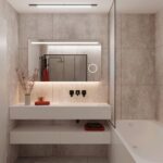Complete badkamer spiegel met make-up spiegel, verlichting, spiegelverwarming en handige sensor met dimfunctie