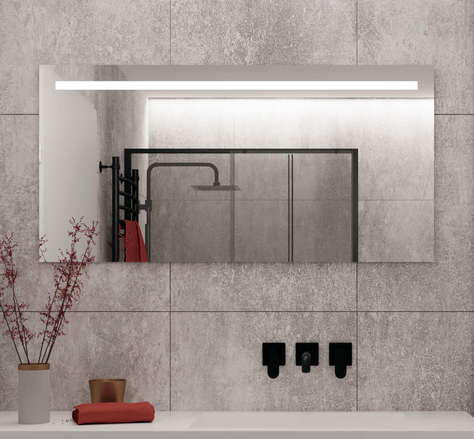 Badkamerspiegel met LED Verlichting en Verwarming 50x100cm - Afimera Ellips - Randloos - Wandspiegel Ovaal - Touch Bediening - Dimbaar - Aanpasbare Lichtkleur | BES LED