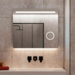 Badkamer LED spiegel met ingebouwde make-up spiegel en verwarming