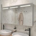 De spiegelkast is eenvoudig aan de wand te monteren met de meegeleverde montage materialen