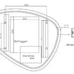 Technische tekening achterzijde organische spiegel