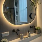 Badkamer spiegel met magnetische scheerspiegel