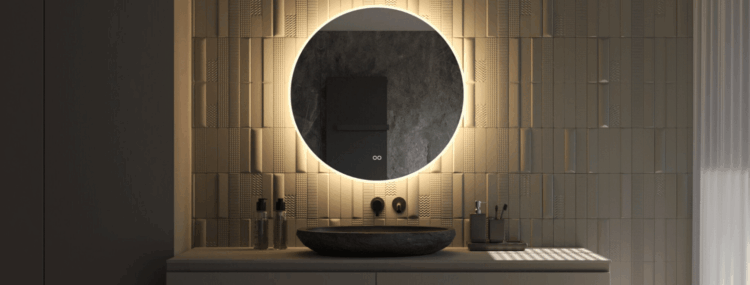 Ronde badkamerspiegel voor een moderne badkamer