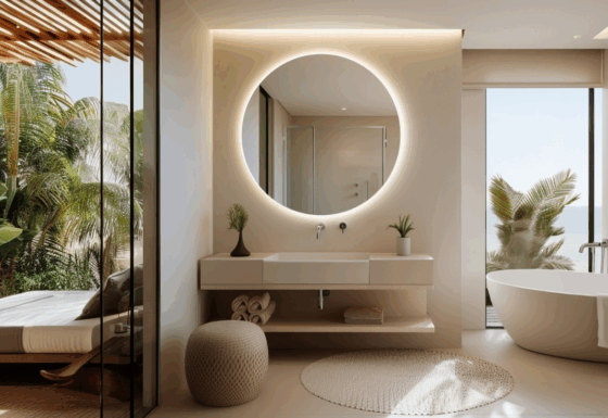 Japandi badkamer
