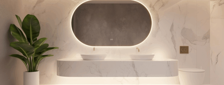 Luxe badkamerspiegel ovaal