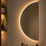 Fraaie design spiegel voor in het toilet, 35x80 cm